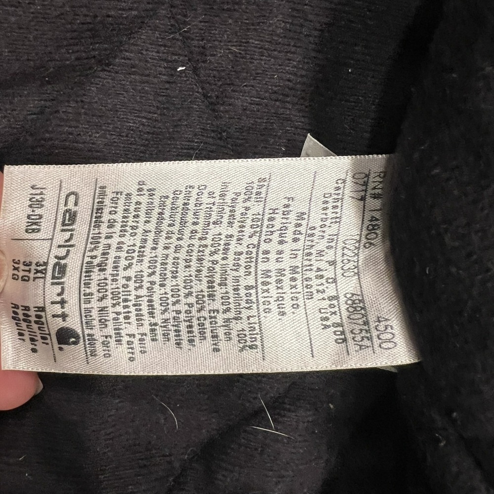 Carhartt J130 DKB brown hooded work wear jacket 3XL - Picture 8 of 8